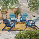 Outdoor Acacia Wood Folding Adirondack Chairs with Cushions - NH136403