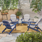 Outdoor Acacia Wood Folding Adirondack Chairs with Cushions - NH136403