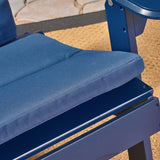 Outdoor Acacia Wood Folding Adirondack Chairs with Cushions - NH136403