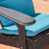 Outdoor Acacia Wood Folding Adirondack Chairs with Cushions - NH136403