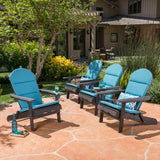 Outdoor Acacia Wood Folding Adirondack Chairs with Cushions - NH136403