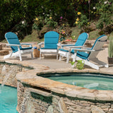 Outdoor Acacia Wood Folding Adirondack Chairs with Cushions - NH916403