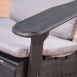 Outdoor Acacia Wood Folding Adirondack Chairs with Cushions - NH136403