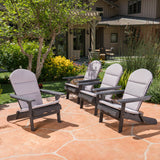 Outdoor Acacia Wood Folding Adirondack Chairs with Cushions - NH136403