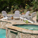 Outdoor Acacia Wood Folding Adirondack Chairs with Cushions - NH916403