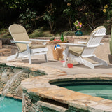 Outdoor Acacia Wood Folding Adirondack Chairs with Cushions - NH916403