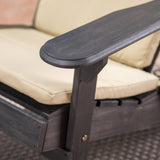 Outdoor Acacia Wood Folding Adirondack Chairs with Cushions - NH136403