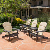 Outdoor Acacia Wood Folding Adirondack Chairs with Cushions - NH136403