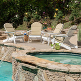 Outdoor Acacia Wood Folding Adirondack Chairs with Cushions - NH916403