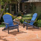 Outdoor Acacia Wood Folding Adirondack Chairs with Cushions - NH136403
