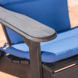 Outdoor Acacia Wood Folding Adirondack Chairs with Cushions - NH136403