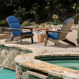 Outdoor Acacia Wood Folding Adirondack Chairs with Cushions - NH916403