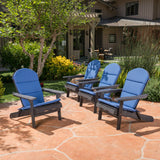 Outdoor Acacia Wood Folding Adirondack Chairs with Cushions - NH136403