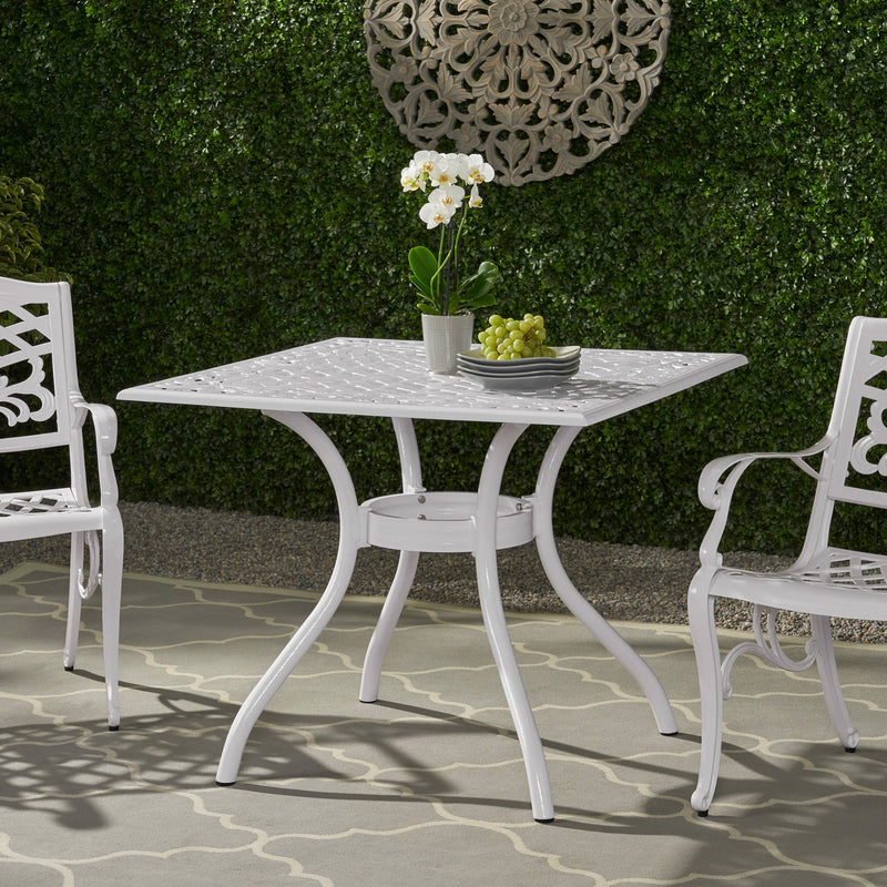 Traditional Outdoor Aluminum Square Dining Table - NH323213