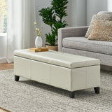 Rectangle Leather Storage Ottoman Bench - NH448692