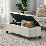 Rectangle Leather Storage Ottoman Bench - NH448692