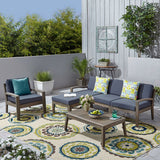 4-Seater Sectional Sofa Set For Patio with Club Chair - NH782703