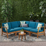 Outdoor 5 Piece Chat Set with Water Resistant Cushions - NH539003