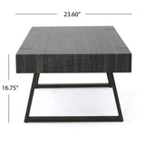 Black Oak Wood Coffee Table - NH789992