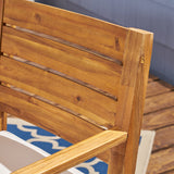 Outdoor 6-Seater Acacia Wood Expandable Dining Set - NH705603