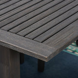 Outdoor 6-Seater Acacia Wood Expandable Dining Set - NH705603