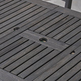 Outdoor 6-Seater Acacia Wood Expandable Dining Set - NH705603