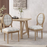 French Country Fabric Dining Chairs - NH419413