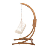 Outdoor Fabric Swing Hammock Chair with Stand - NH346313