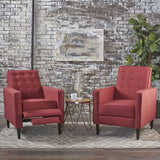 Mid-Century Modern Tufted Back Fabric Recliner (set of 2) - NH673103