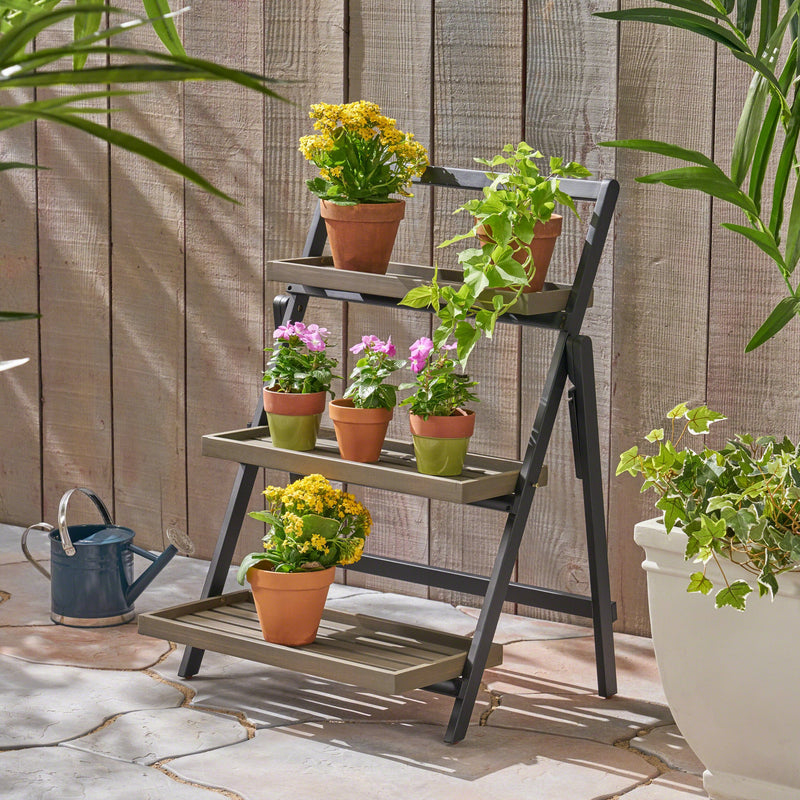 Outdoor Acacia Wood Planter Stand - NH855503
