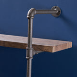 Industrial Pipe Design 3-Tier Wall Mount Floating Shelf - NH342503