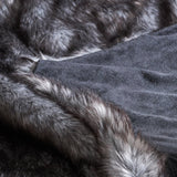 Modern Glam Rectangular Taupe Faux Fur Throw Blanket - NH332403