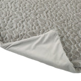 Modern Glam Rectangular Taupe Faux Fur Throw Blanket - NH332403