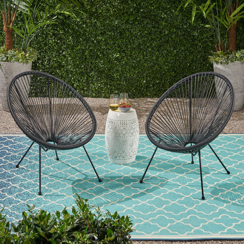 Outdoor Hammock Weave Chair with Steel Frame (Set of 2) - NH698803