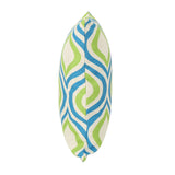 Outdoor Ikat Water Resistant 18-inch Square Pillow, Blue / Green Ikat - NH697503