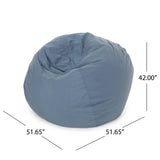 Outdoor Water Resistant 4.5 Bean Bag and 2 Ottoman Pouf Set - NH510803