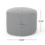 Outdoor Water Resistant 4.5 Bean Bag and 2 Ottoman Pouf Set - NH510803