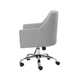 Mid Century Modern Fabric Home Office Chair with Chrome Base - NH557503