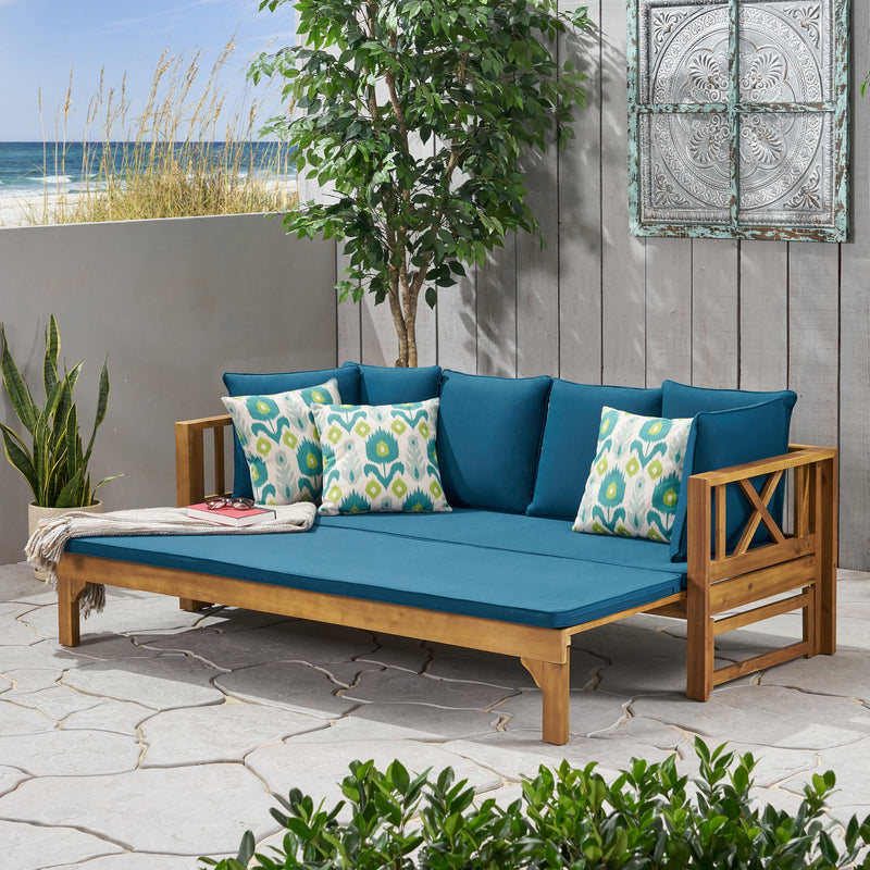 Outdoor Extendable Acacia Wood Daybed Sofa - NH518903