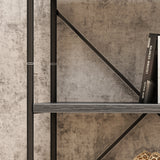 5-Shelf Wood & Metal Etagere Bookcase - NH606903