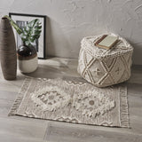 Boho Wool Diamond Patterned Scatter Rug - NH706803