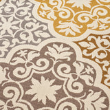 Indoor Floral  Area Rug, Ivory and Gray - NH936503