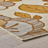 Indoor Floral  Area Rug, Ivory and Gray - NH236503