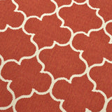 Indoor Geometric  Area Rug, Red and Ivory - NH826503