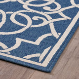 Indoor Geometric  Area Rug, Navy and Ivory - NH616503