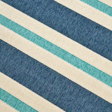 Indoor Geometric  Area Rug, Blue and Ivory - NH546503