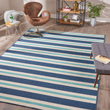 Indoor Geometric  Area Rug, Blue and Ivory - NH546503