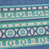Indoor Border  Area Rug, Navy and Green - NH036503