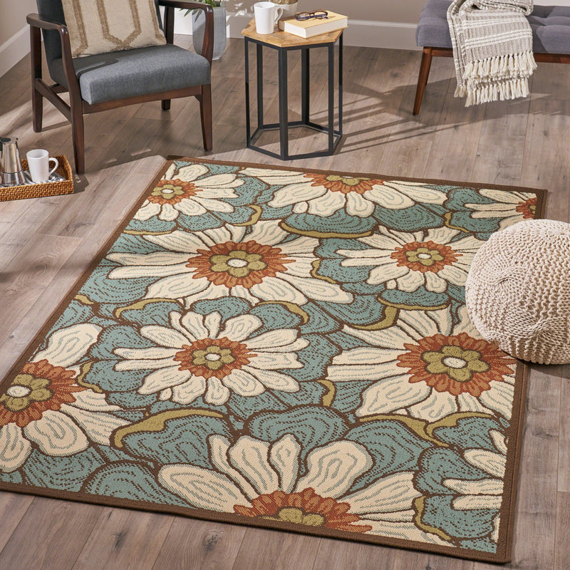 Indoor Floral Area Rug - NH016503