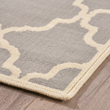 Indoor Geometric  Area Rug, Grey and Ivory - NH736503